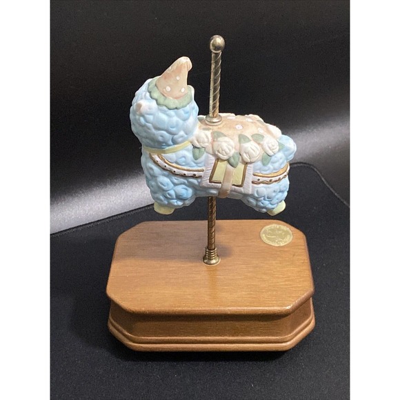 Vintage 1991 K-Mart CAROUSEL Collection Sheep Music Box Second Edition - Picture 4 of 6